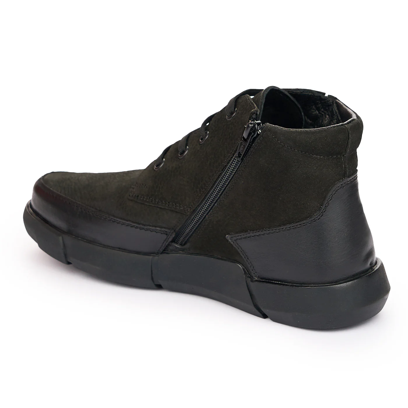Ghete Barbati Piele Neagra Naturala Casual 7348 - Image 2