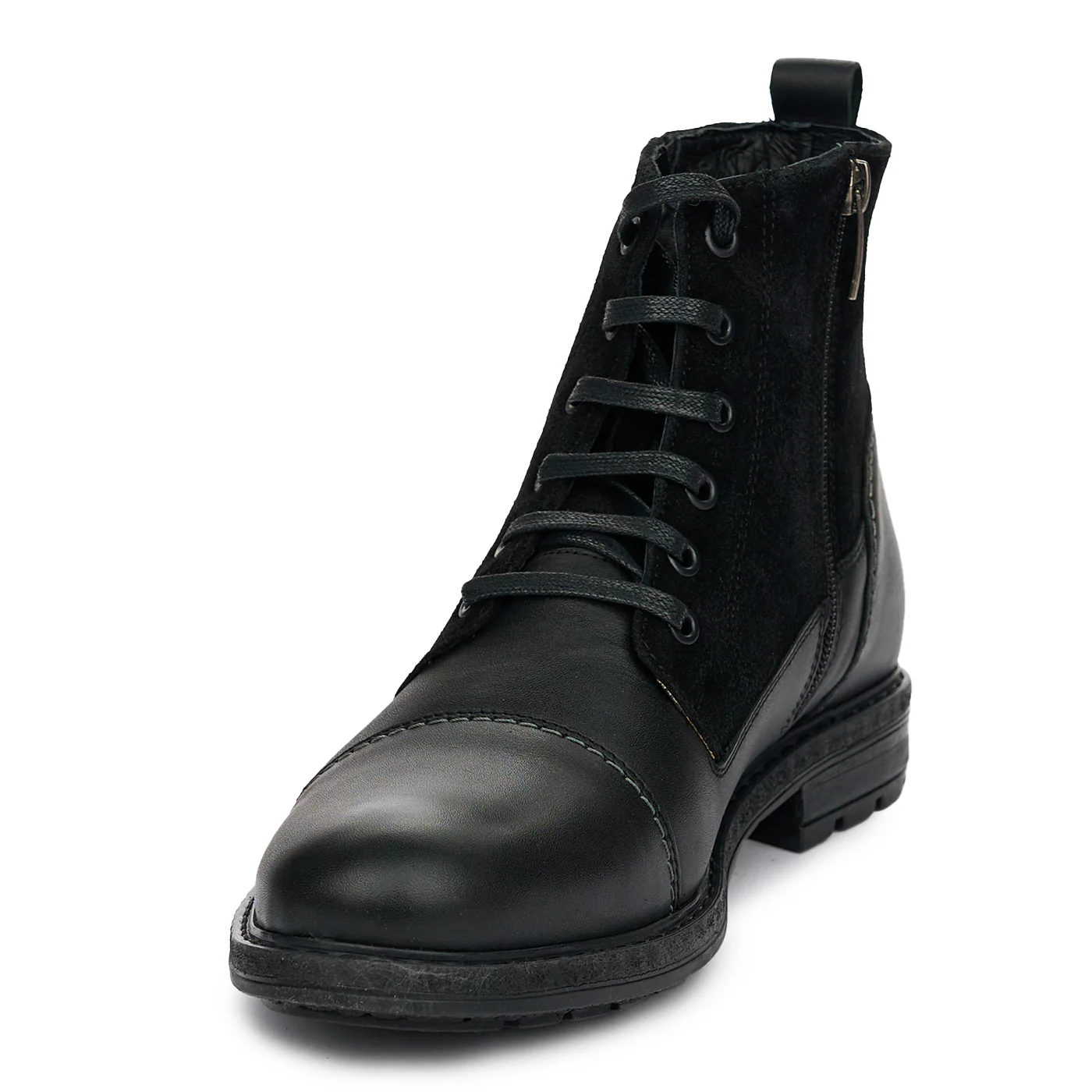 Ghete Casual Barbati Piele Naturala Neagra 7370 - Image 3