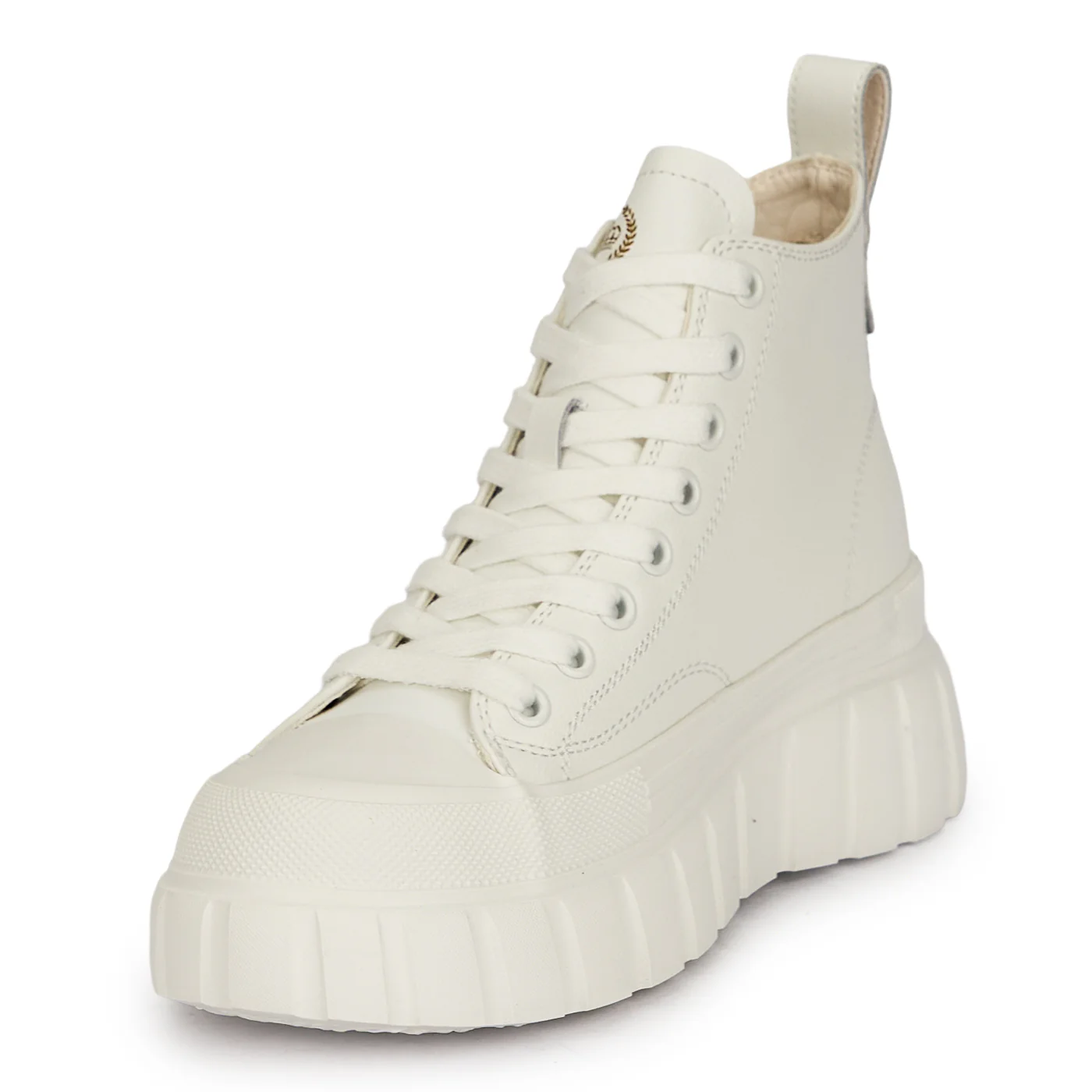 Ghete casual dama din piele naturala alba cu talpa inalta 6 cm 19067 - Image 3