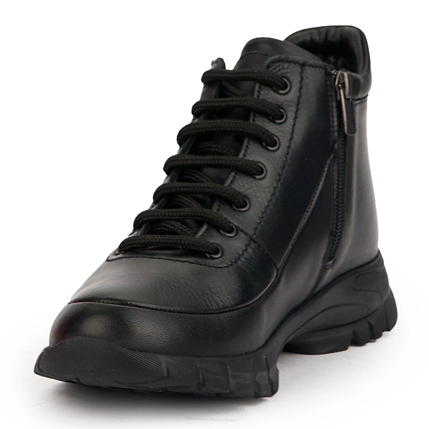 Ghete casual dama din piele naturala neagra 14594 - Image 3