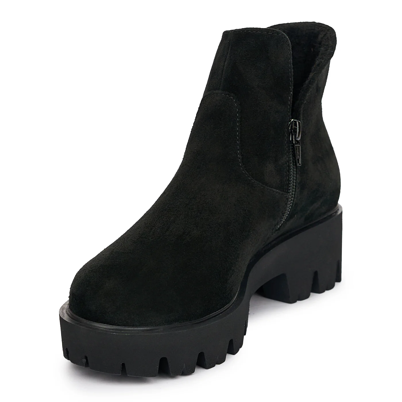 Ghete Casual Dama Piele Naturala cu Talpa 5 Cm Negre 10857 - Image 3