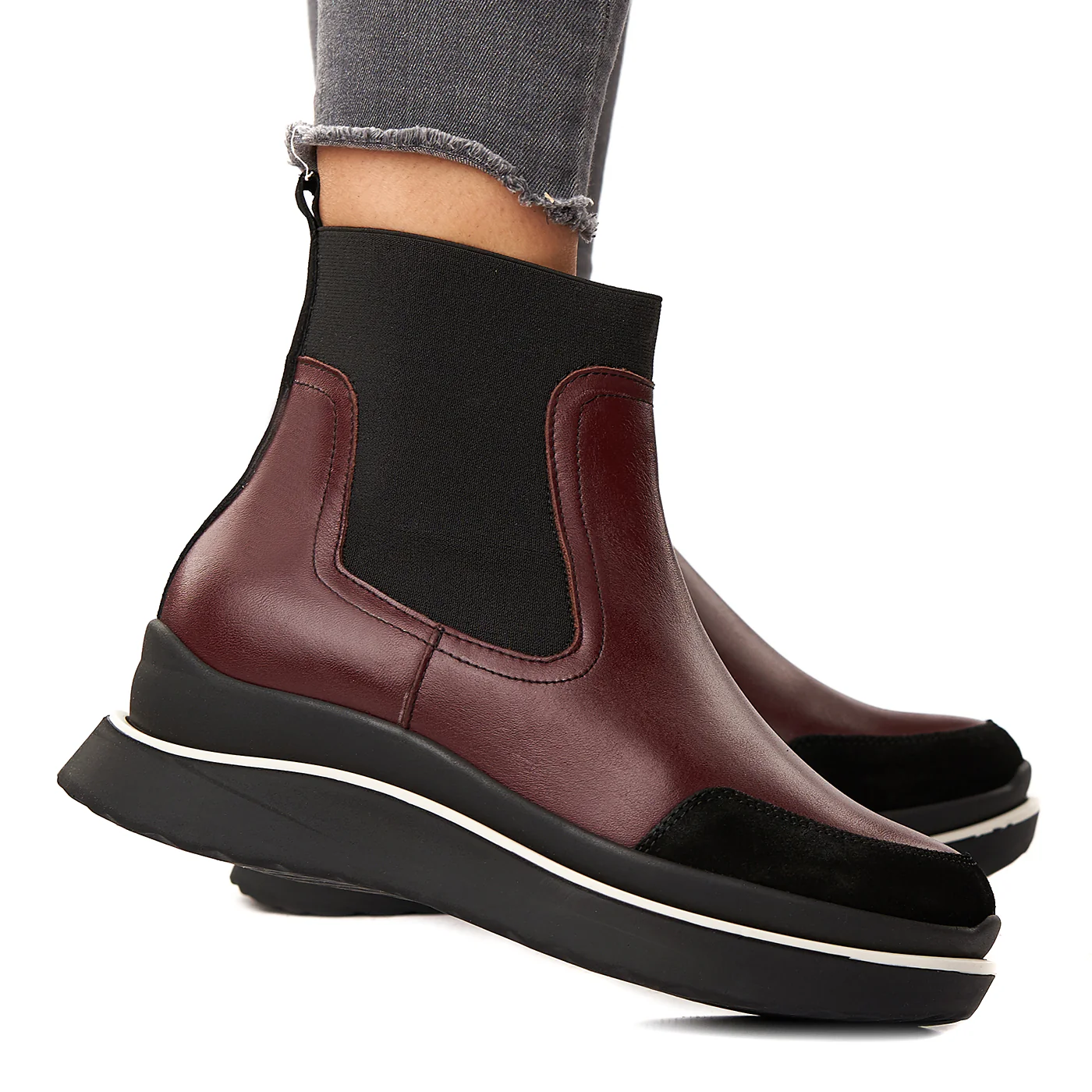 Ghete cu Elastic Dama din Piele Naturala 3582