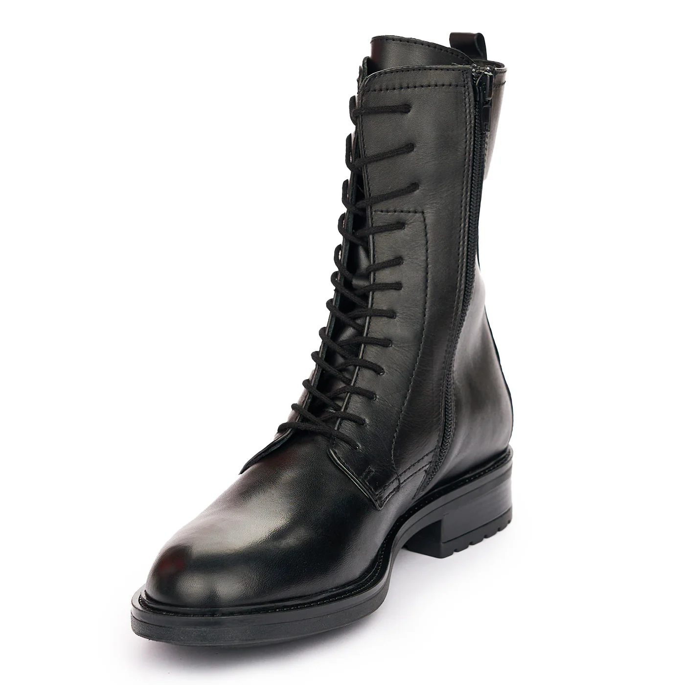 Ghete cu Siret Dama Piele Naturala Casual Negre 10985 - Image 3