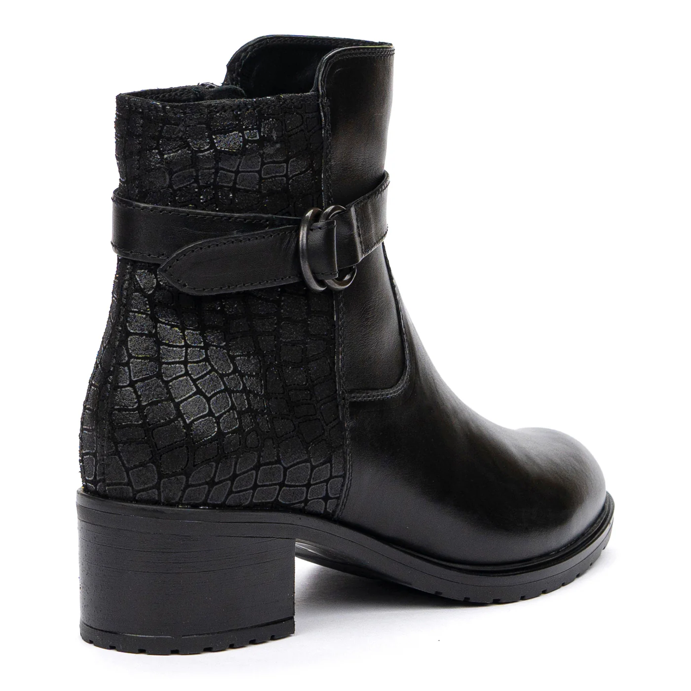 Ghete cu Toc Gros Dama din Piele Naturala Casual 8468 - Image 2