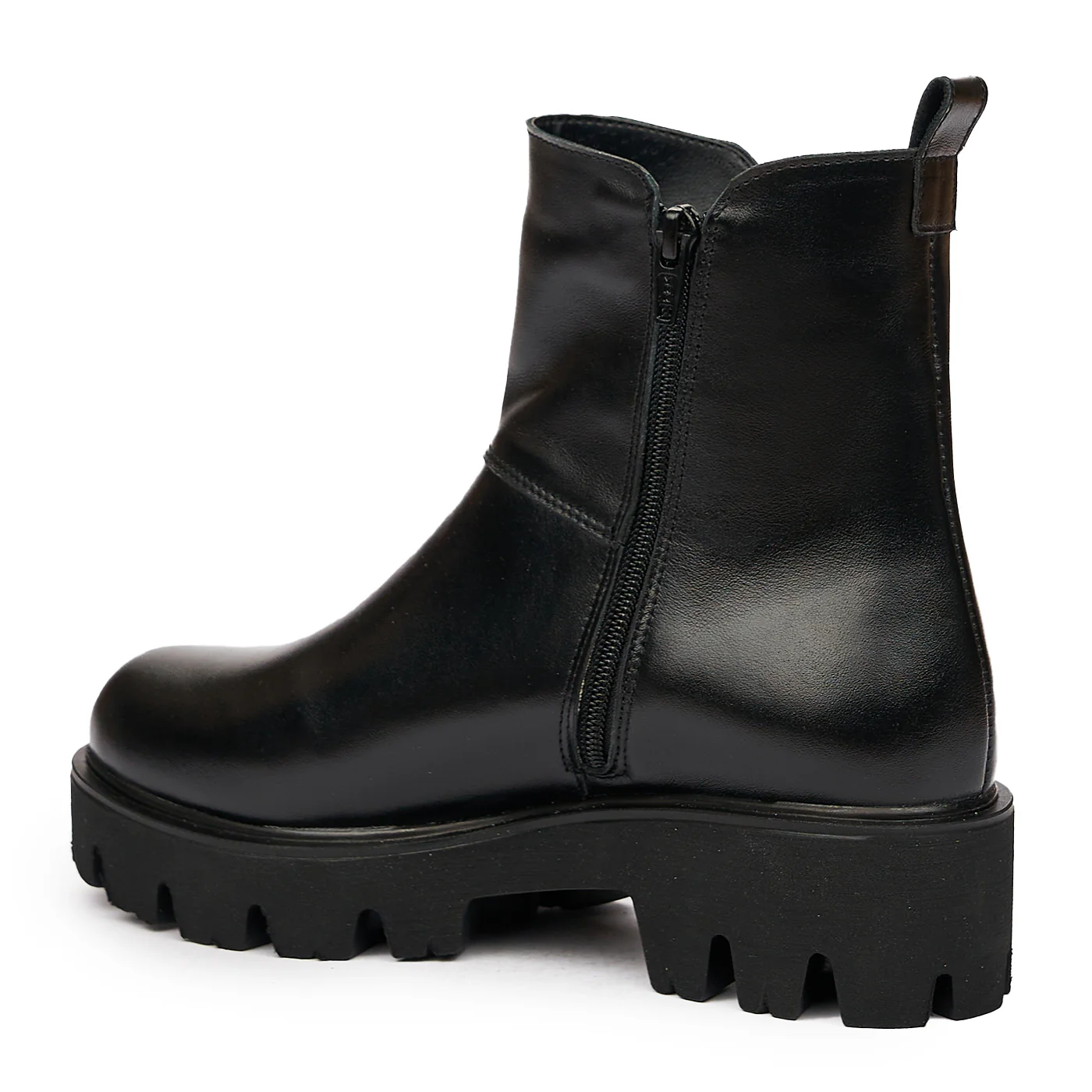 Ghete cu Toc Piele Naturala Casual Negre 8384 - Image 3