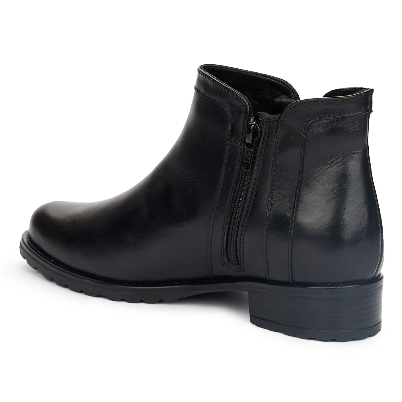 Ghete Dama cu Toc Mic din Piele Naturala Casual 3436 - Image 2