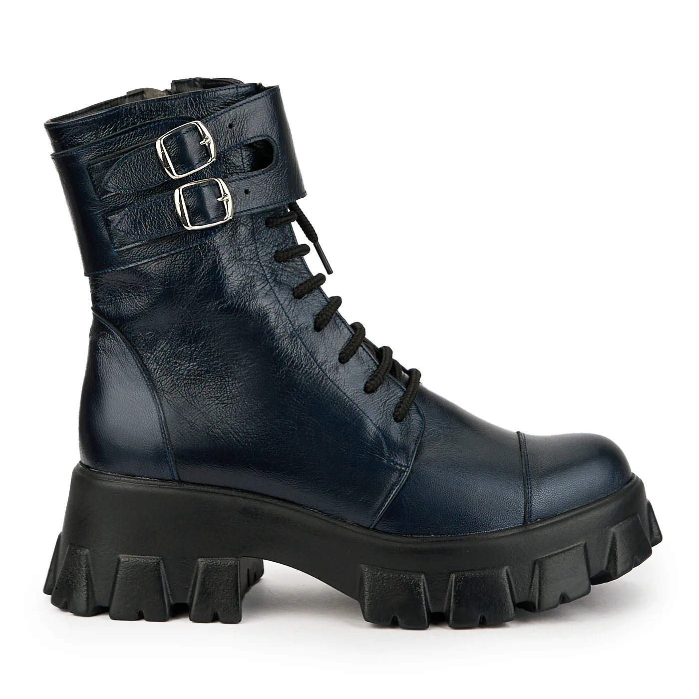 Ghete dama din piele naturala bleumarin 14900