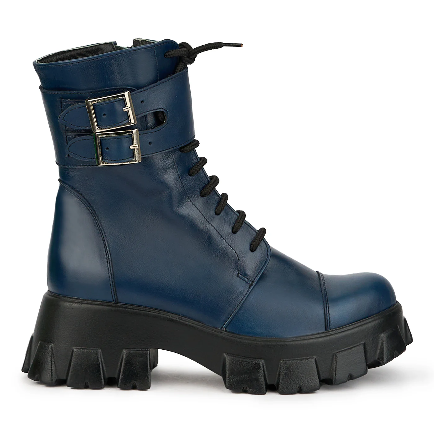 Ghete dama din piele naturala bleumarin 14956
