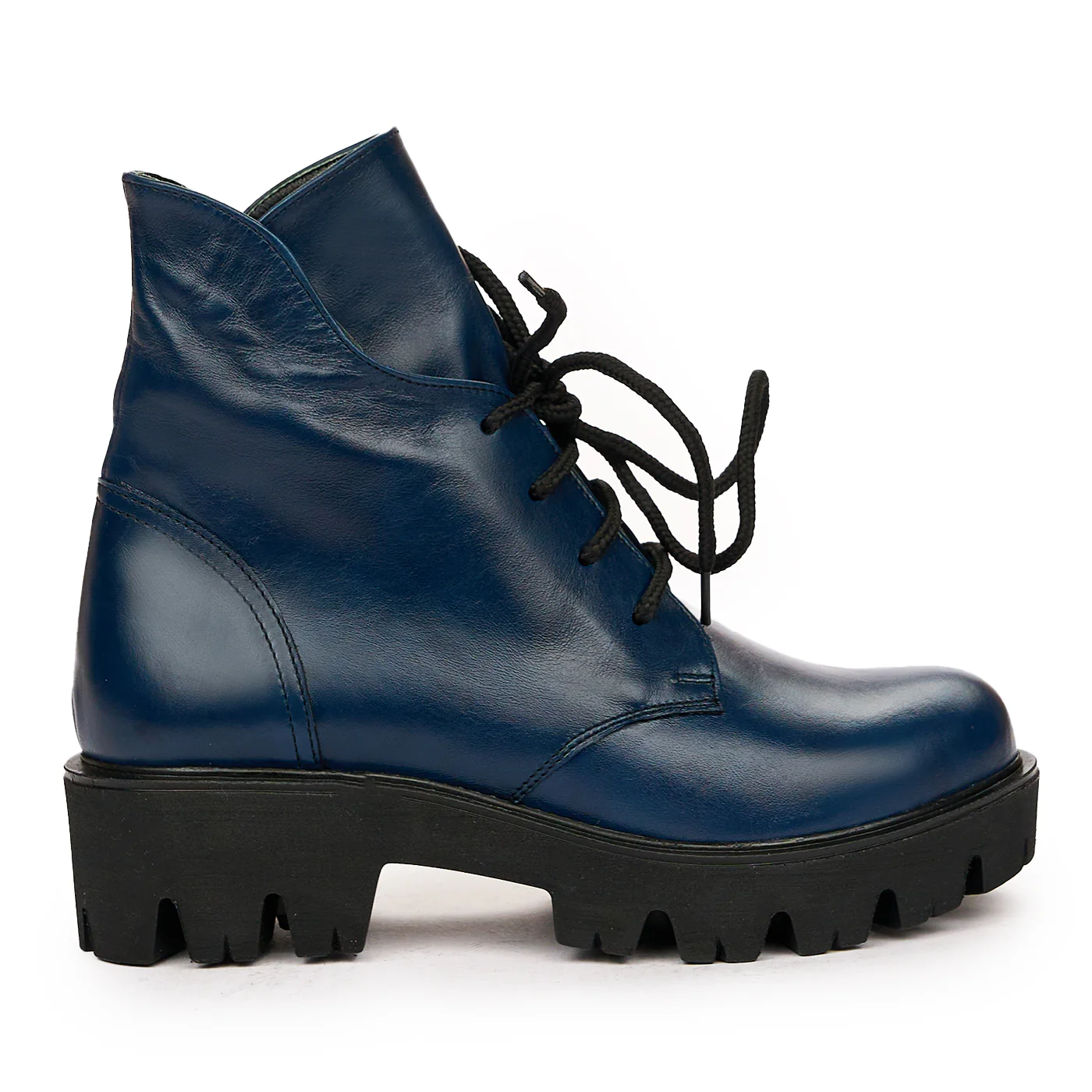 Ghete dama din piele naturala bleumarin 8362