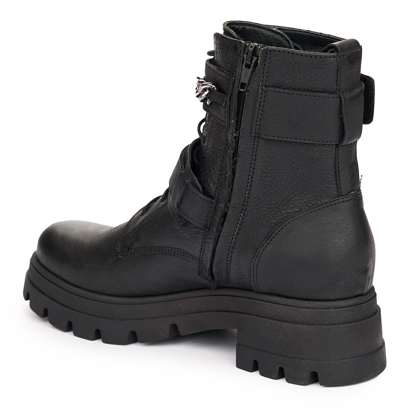 Ghete Dama din Piele Naturala Casual Negre 12042 - Image 2