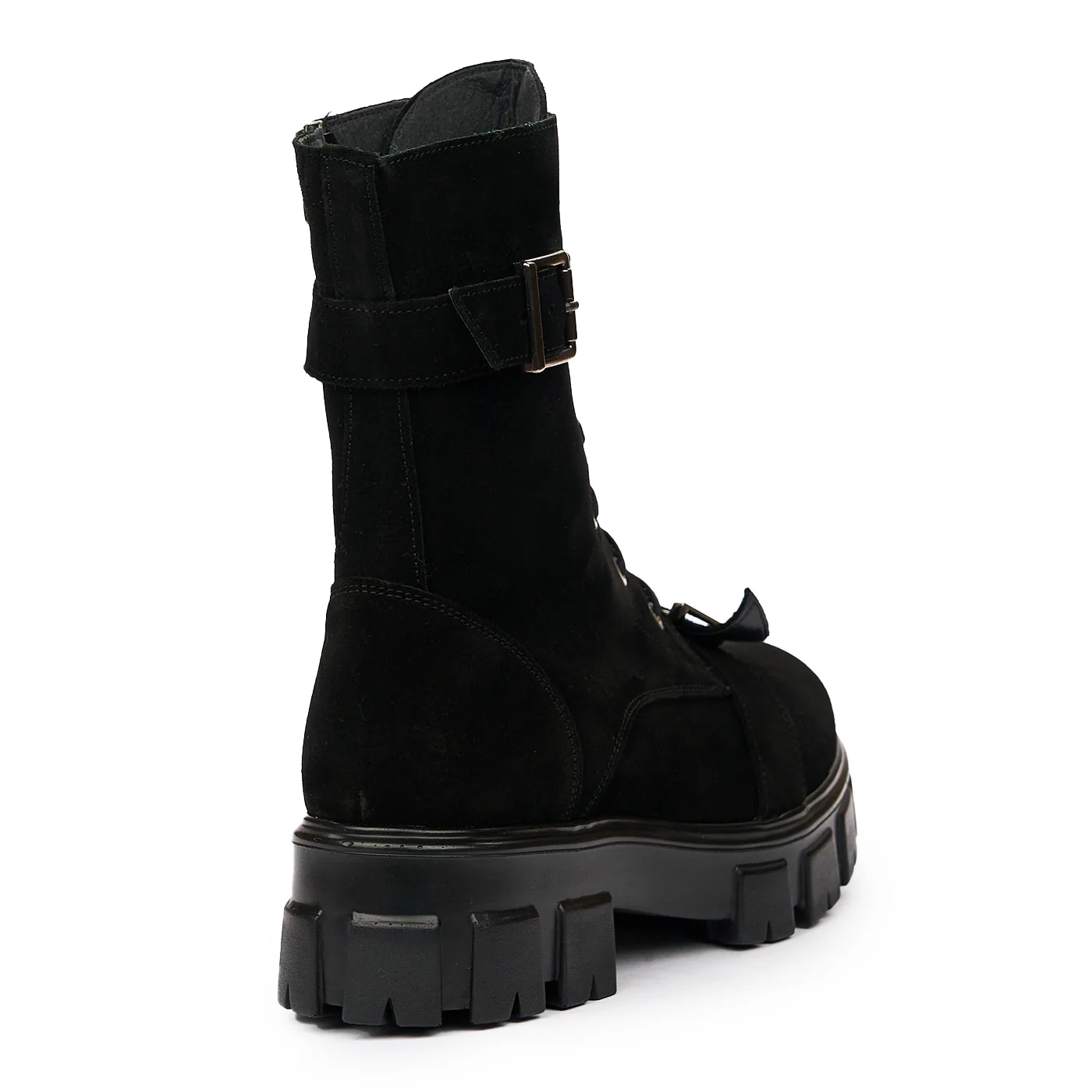 Ghete dama din piele naturala neagra 8221 - Image 2