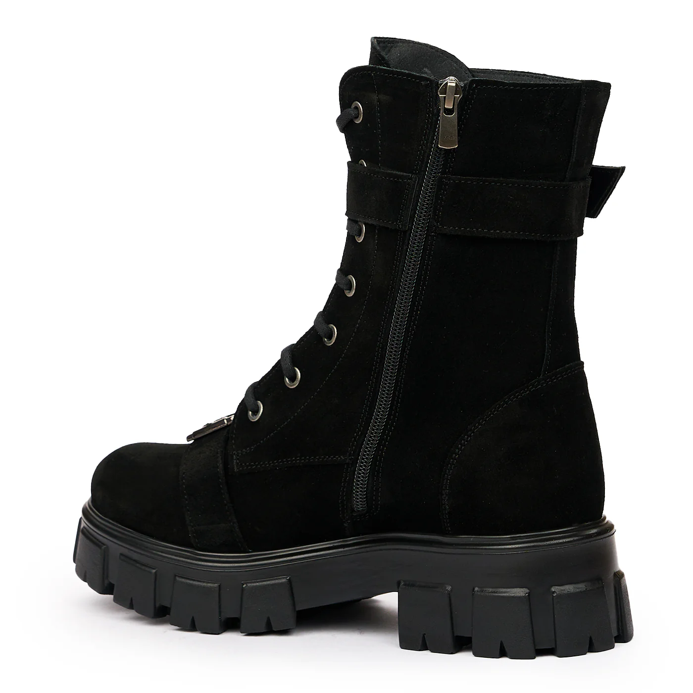 Ghete dama din piele naturala neagra 8221 - Image 3