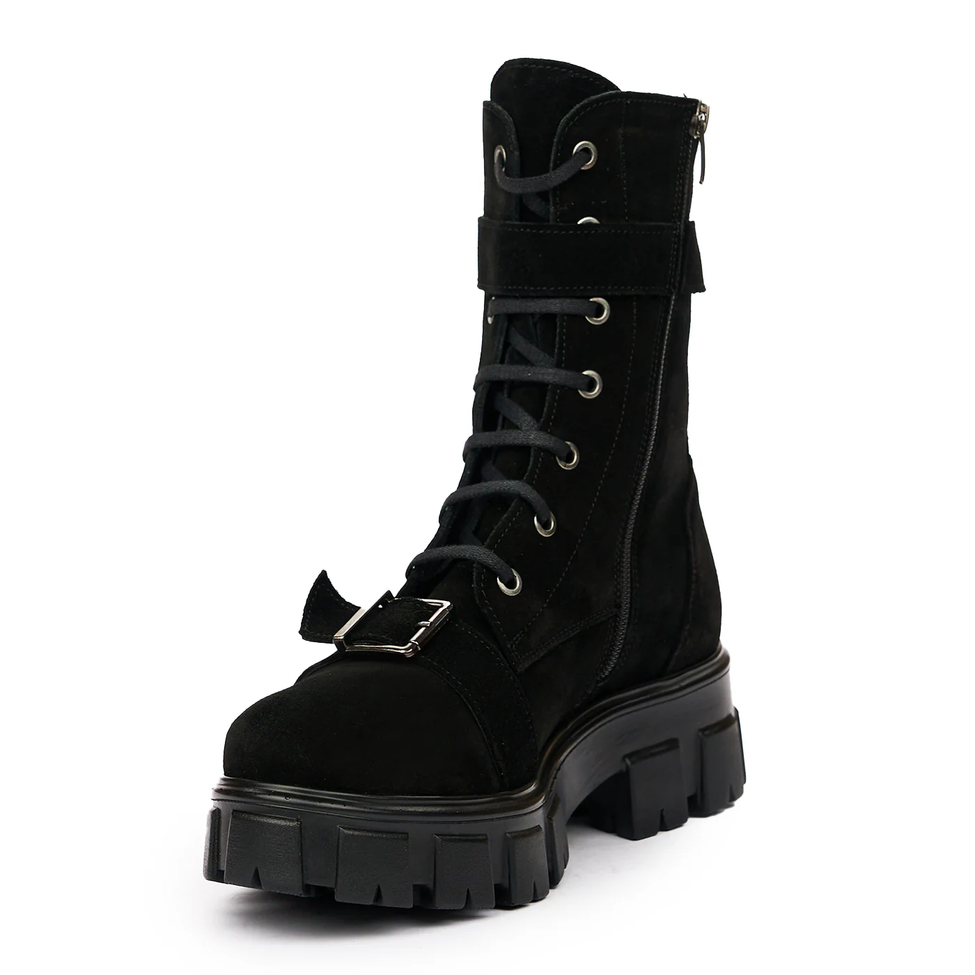 Ghete dama din piele naturala neagra 8221 - Image 4