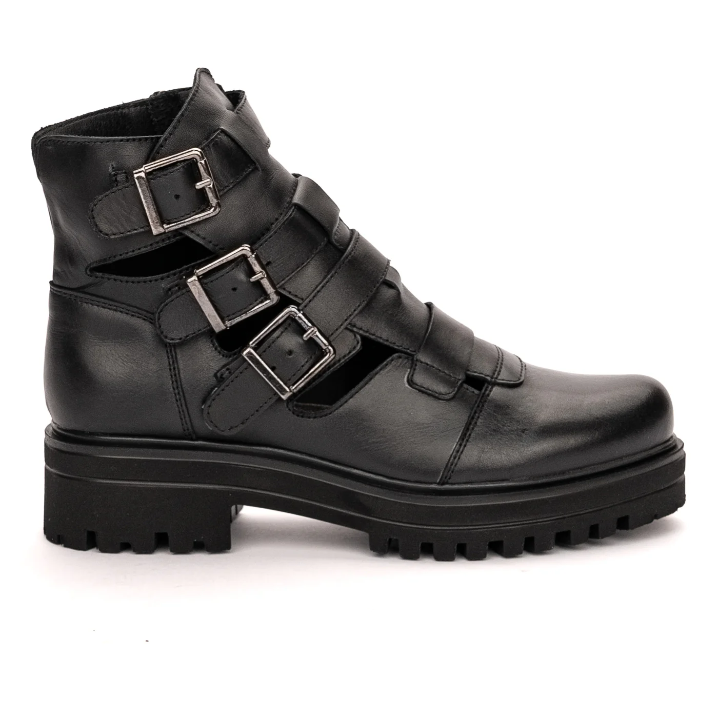 Ghete dama din piele naturala neagra 13447