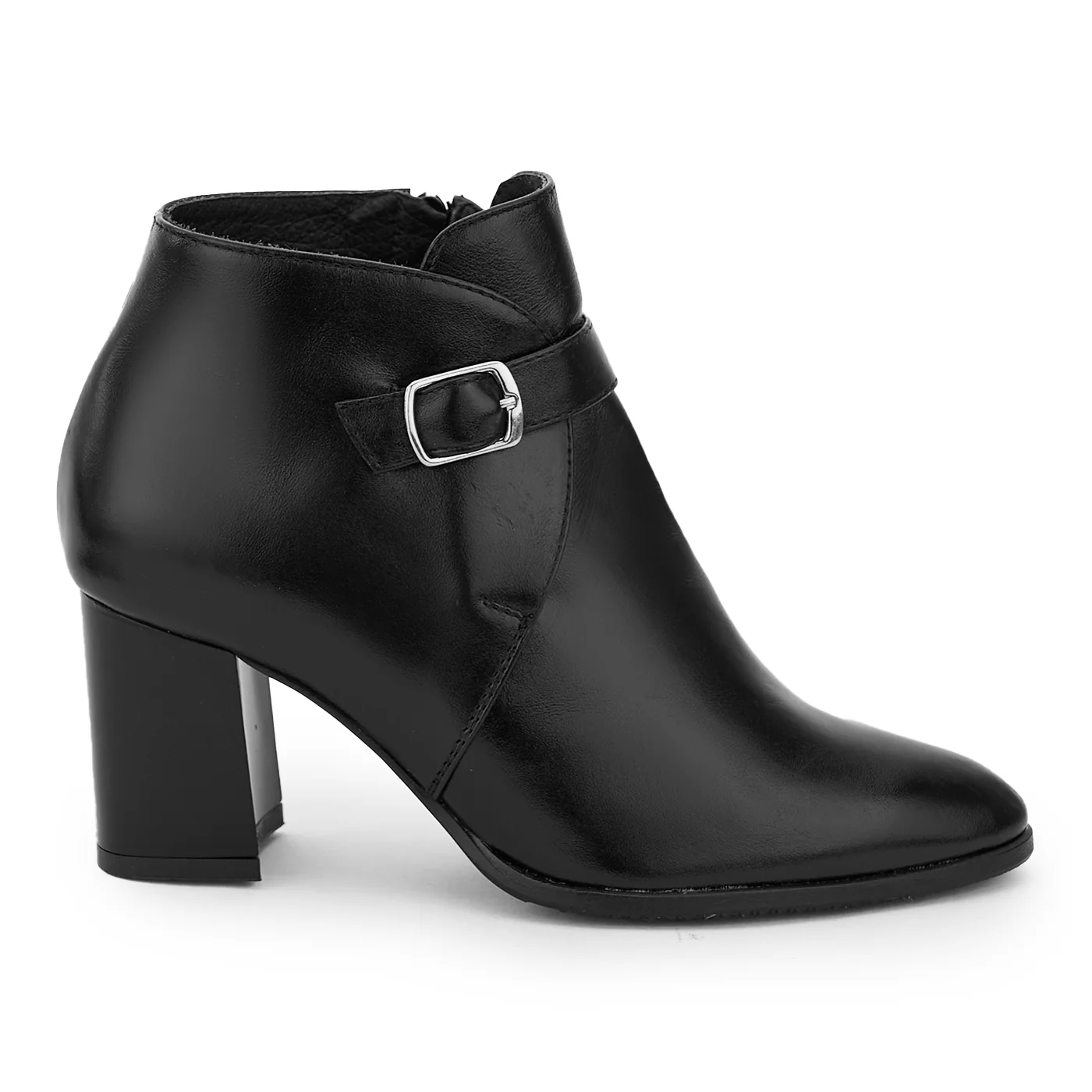 Ghete dama din piele naturala neagra 14160