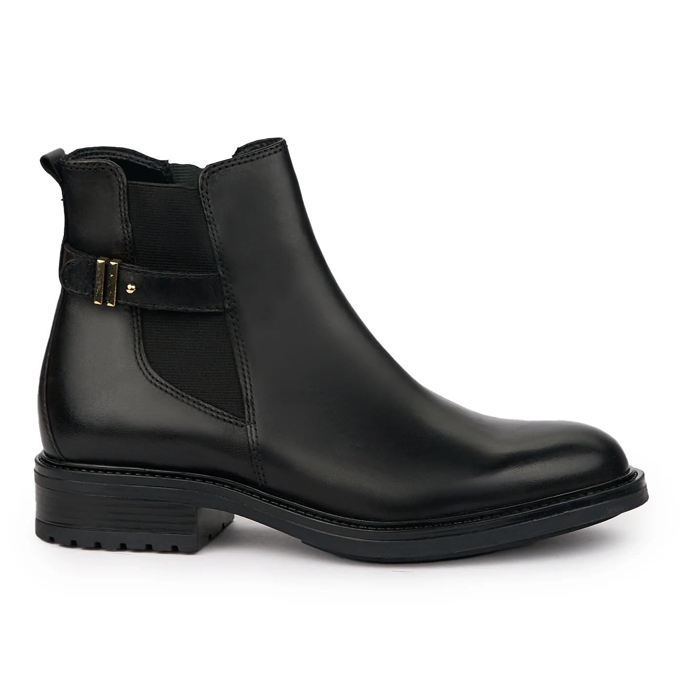 Ghete dama din piele naturala neagra 14244