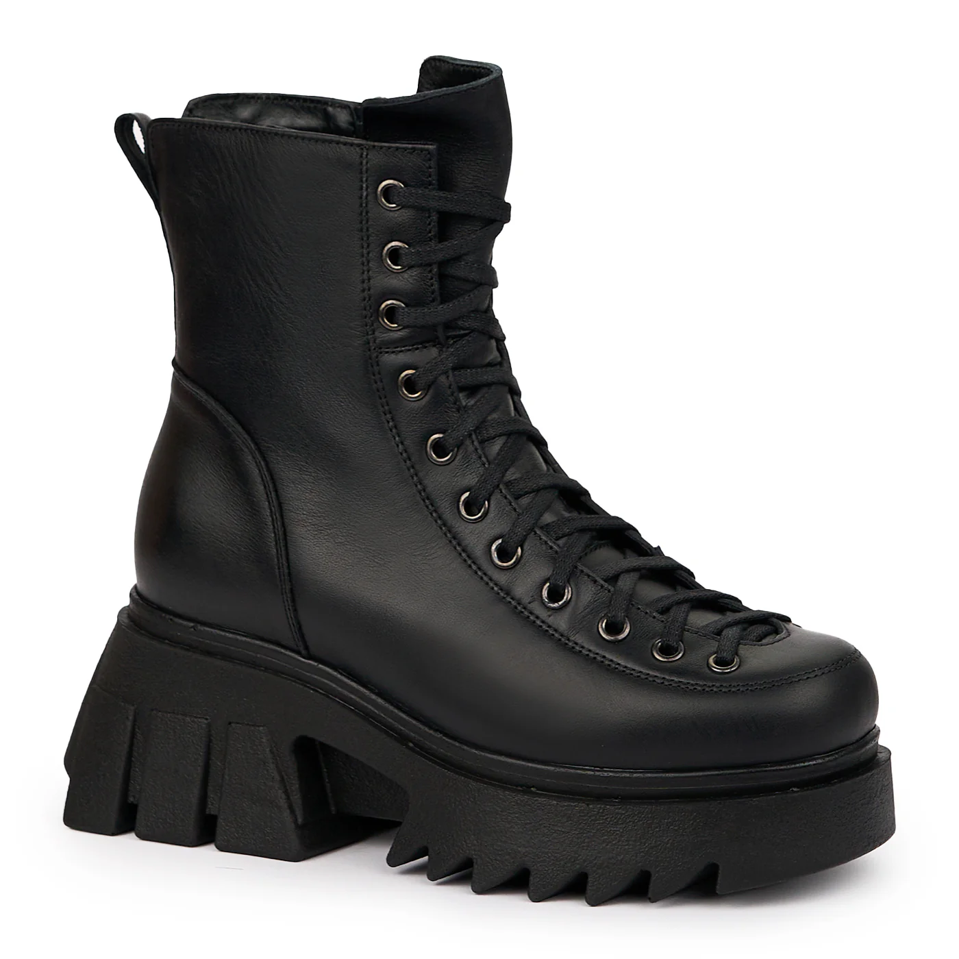 Ghete dama din piele naturala neagra 14282