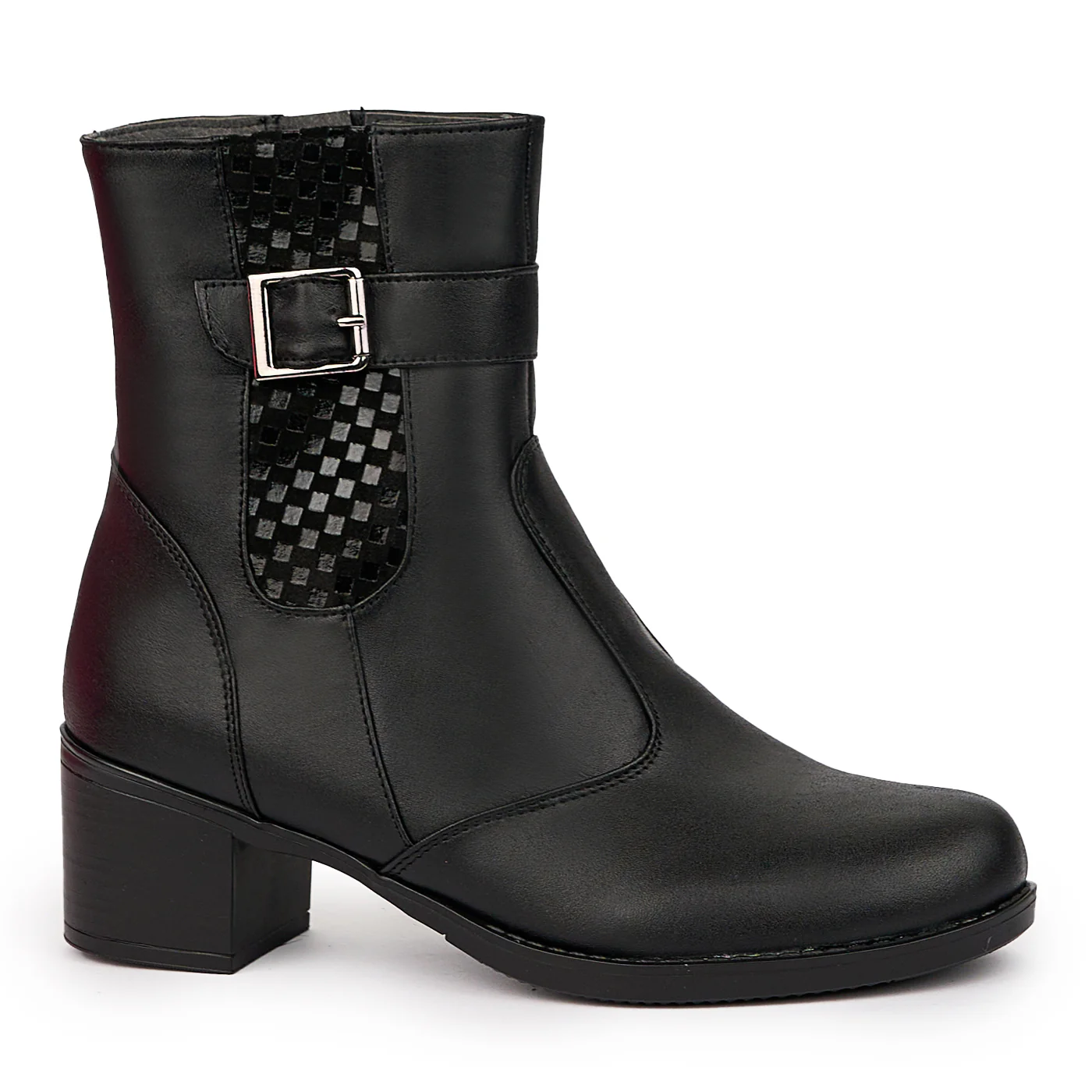 Ghete dama din piele naturala neagra 14448