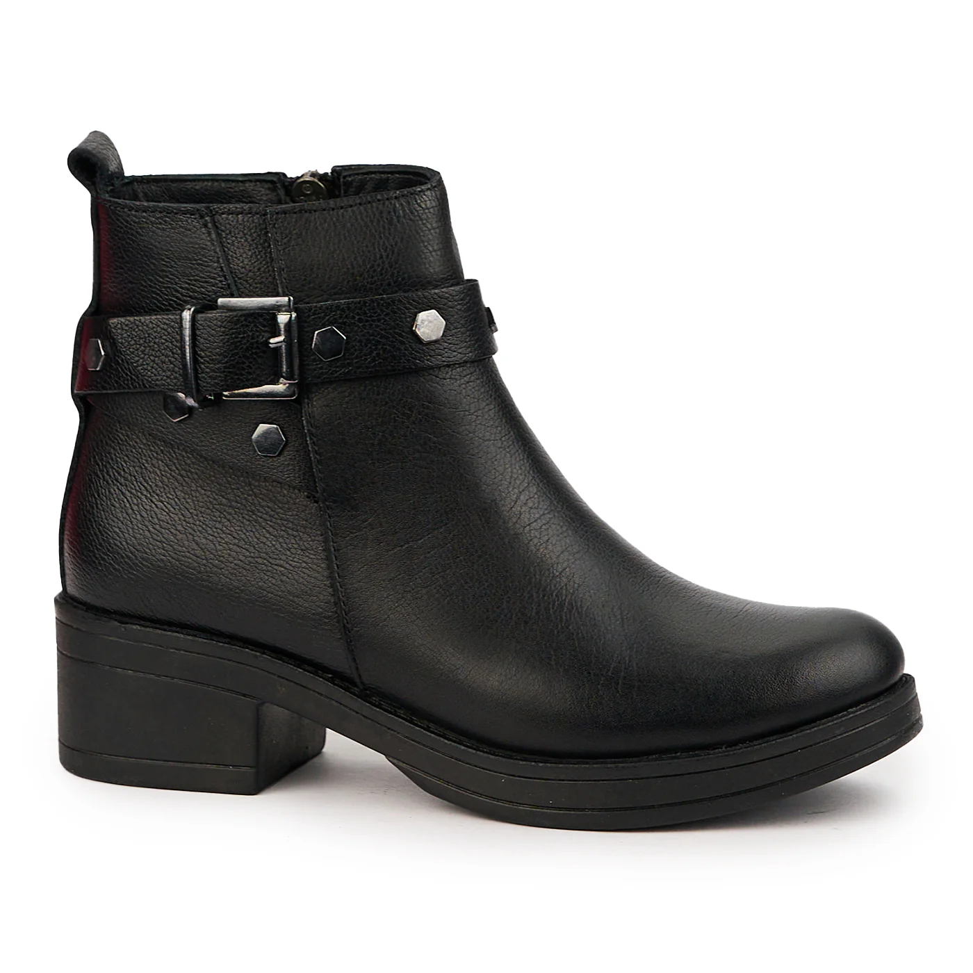 Ghete dama din piele naturala neagra 14593