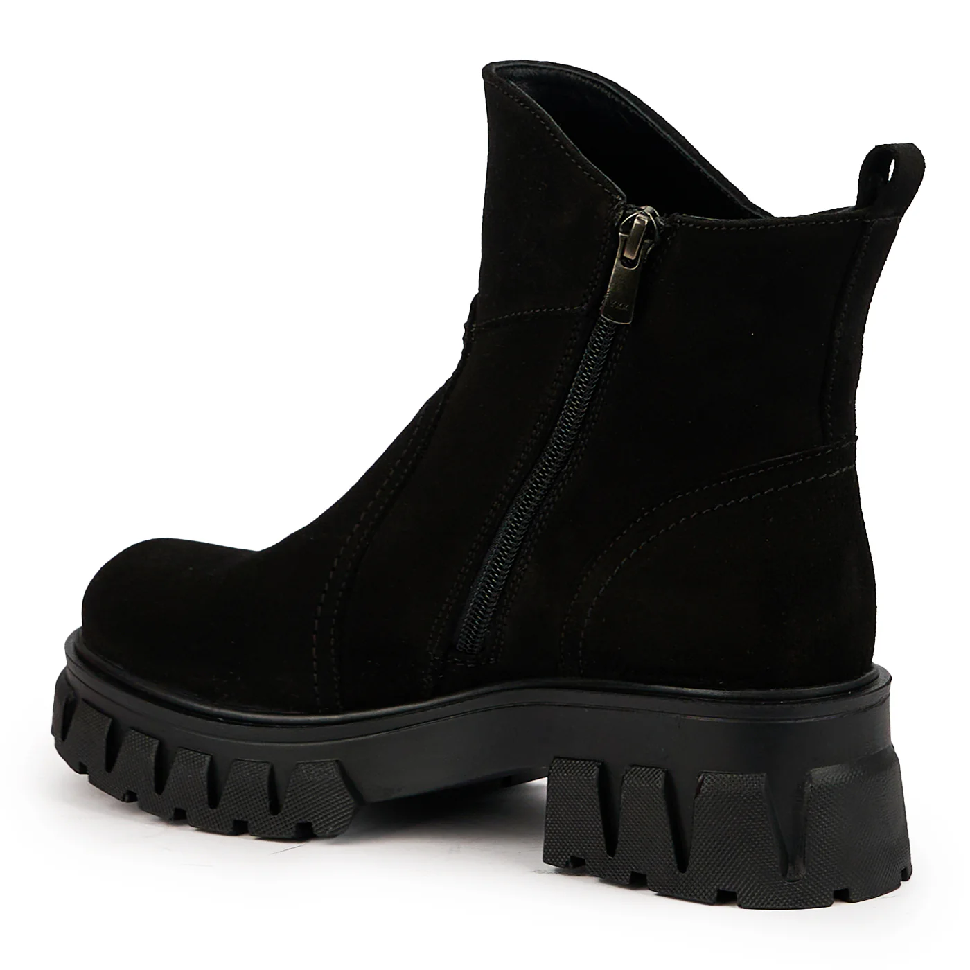 Ghete dama din piele naturala neagra 14599 - Image 2