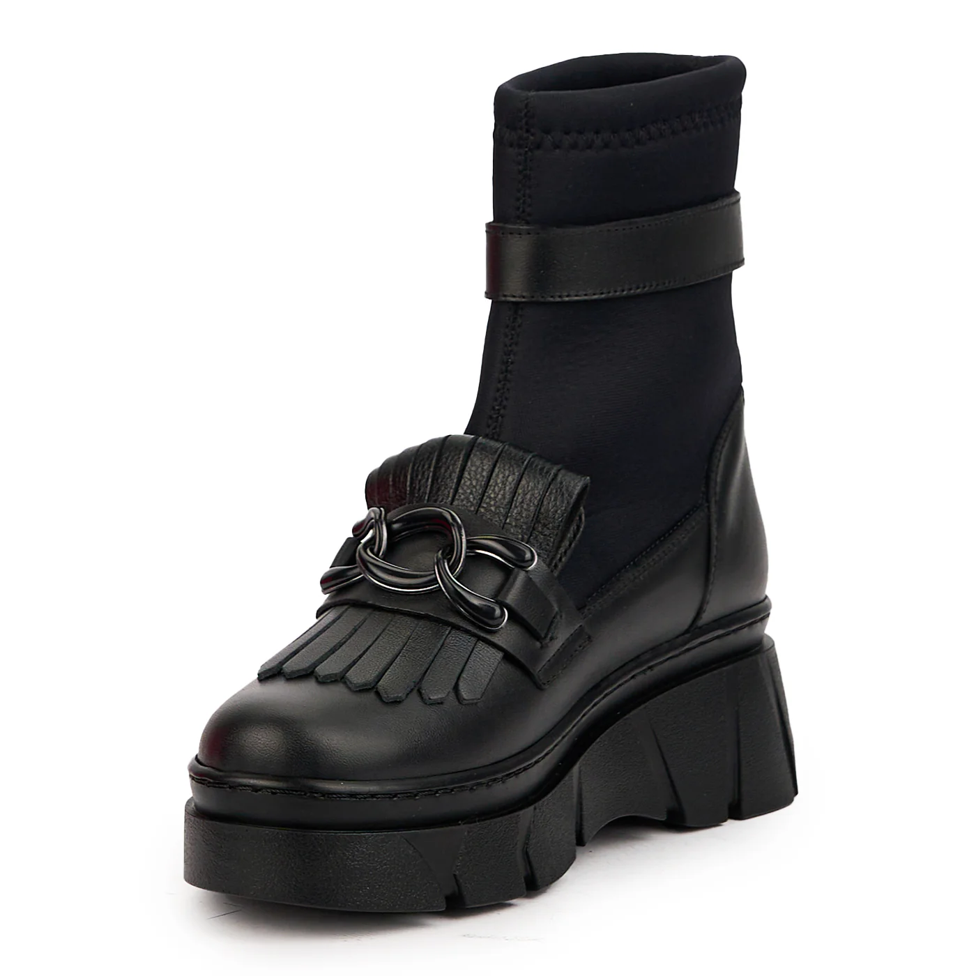 Ghete dama din piele naturala neagra 14600 - Image 3