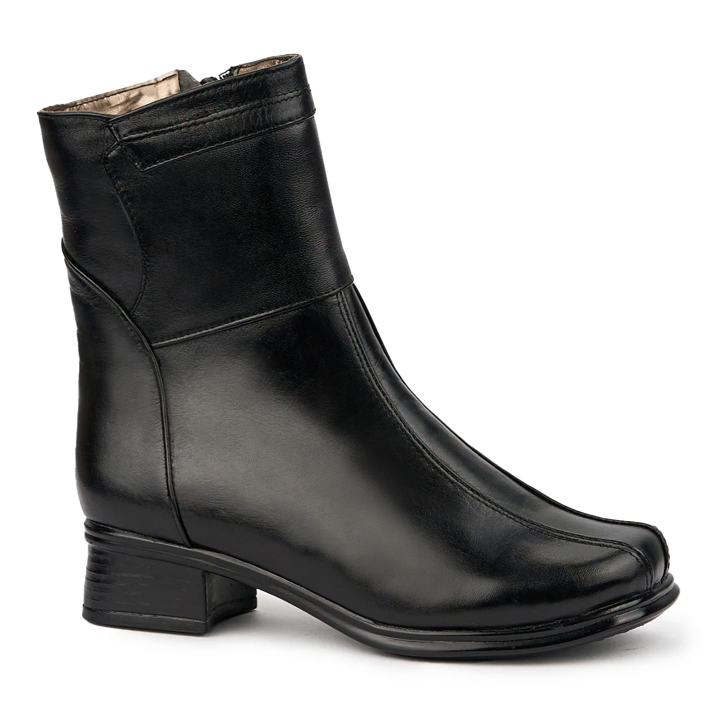 Ghete dama din piele naturala neagra 14639