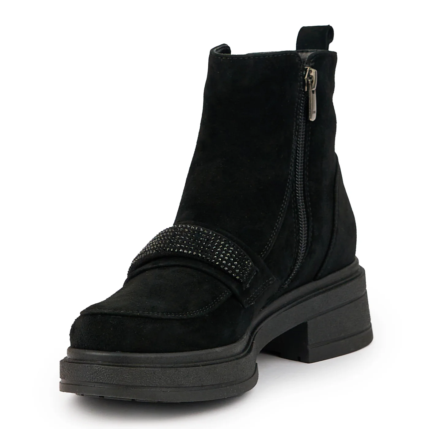 Ghete dama din piele naturala neagra 14702 - Image 3