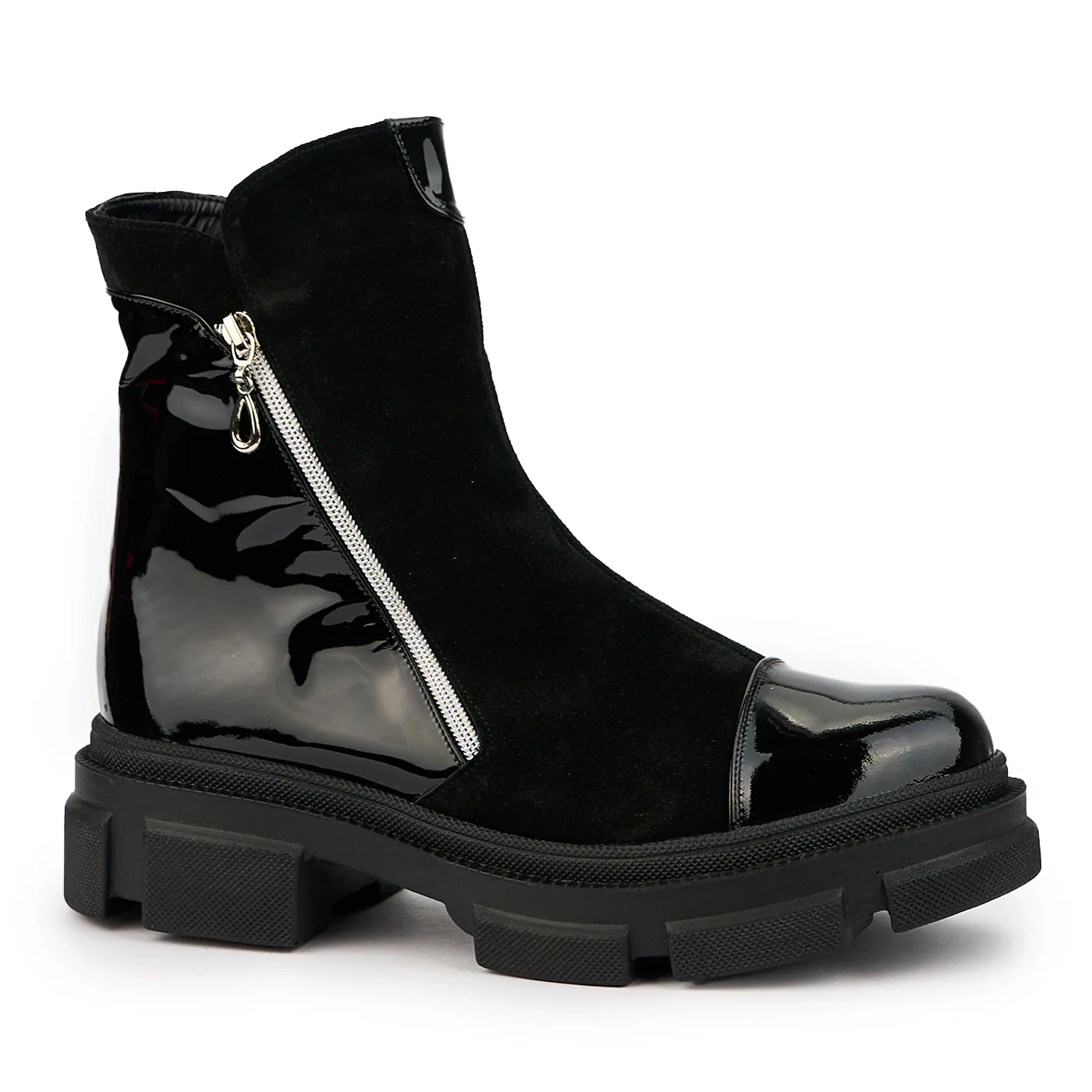 Ghete dama din piele naturala neagra 14763