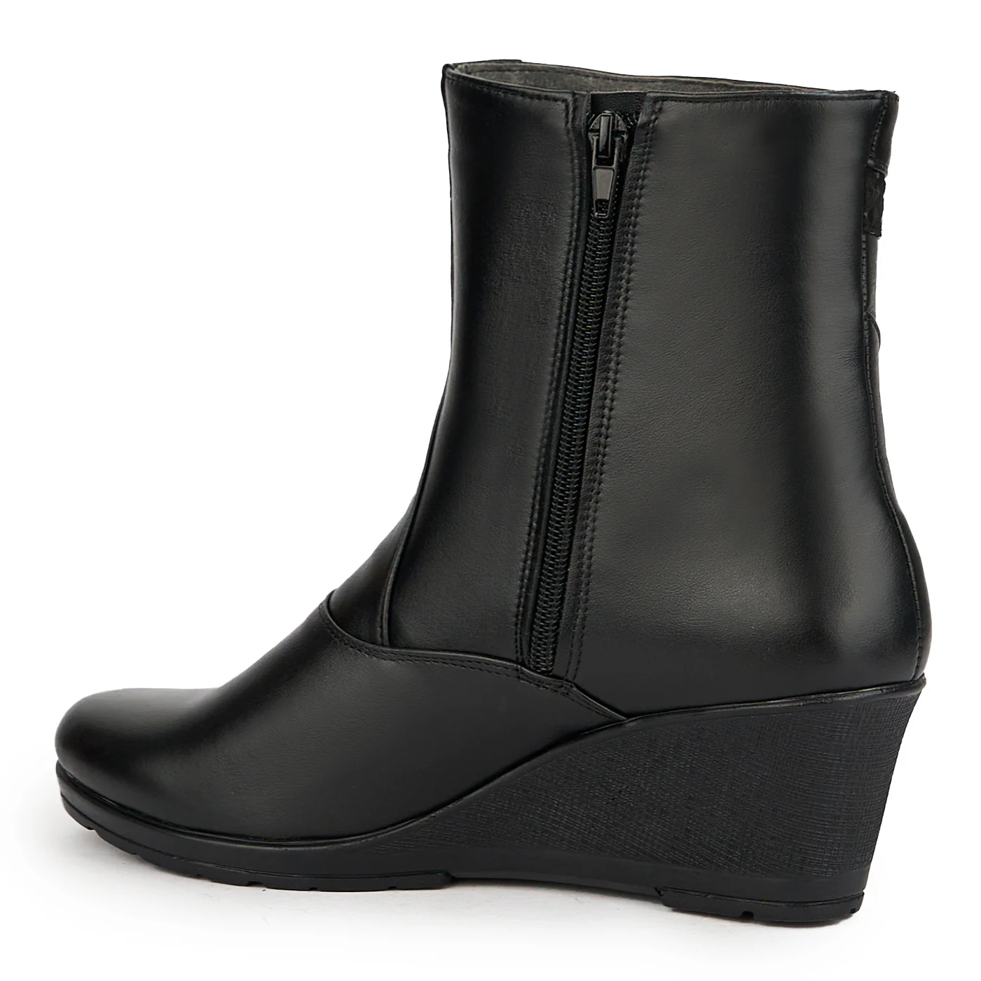 Ghete dama din piele naturala neagra 15084 - Image 2