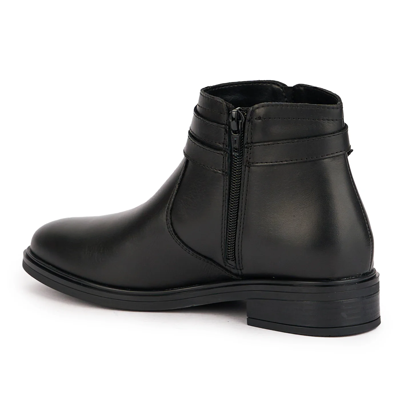 Ghete dama din piele naturala neagra 17013 - Image 2