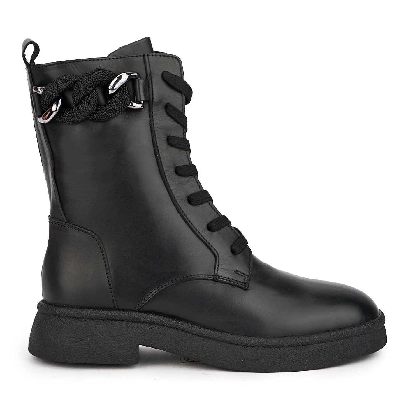 Ghete dama din piele naturala neagra 17070