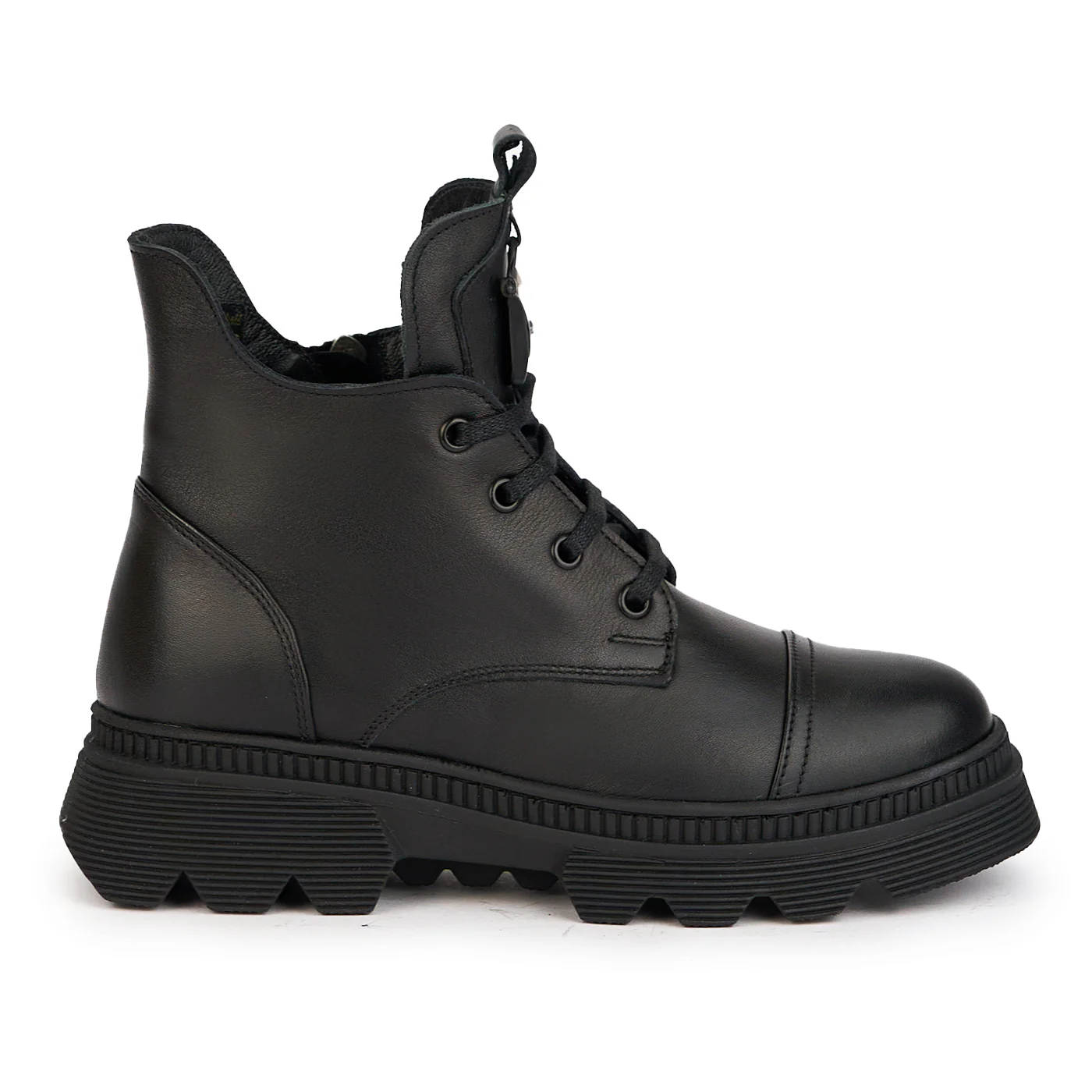 Ghete dama din piele naturala neagra 17230