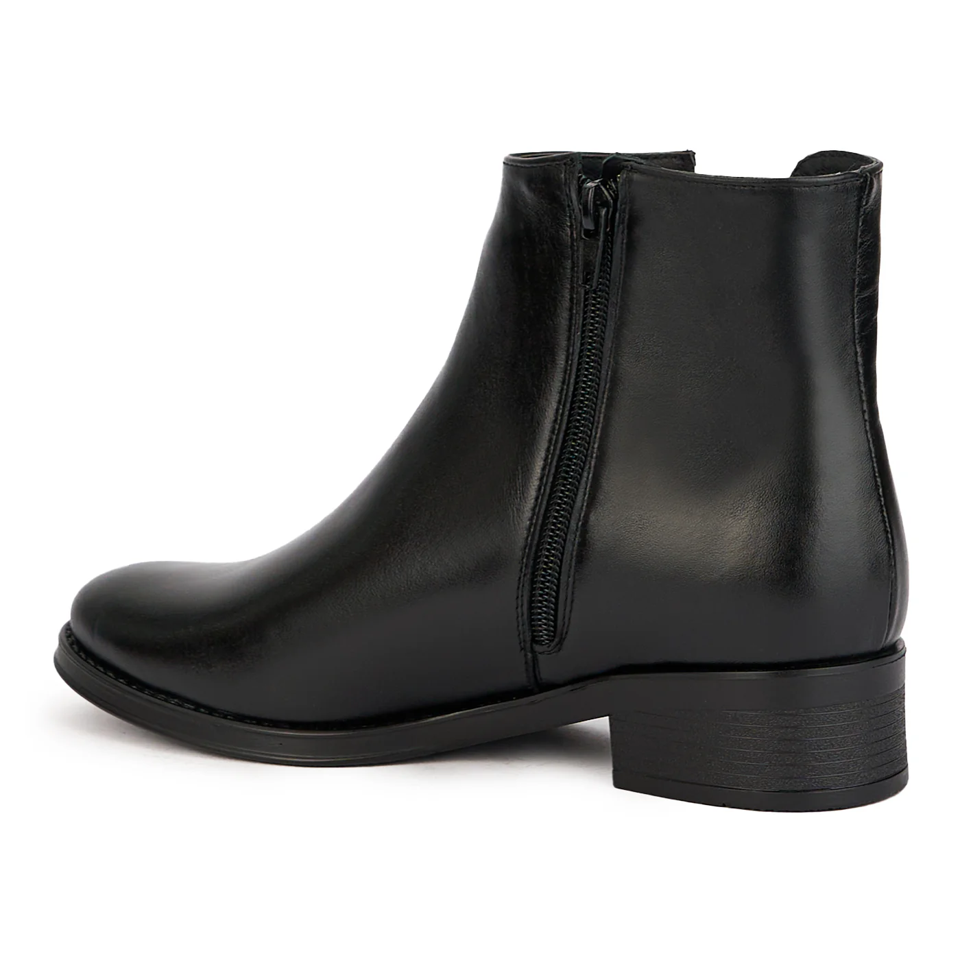 Ghete dama din piele naturala neagra 17268 - Image 2