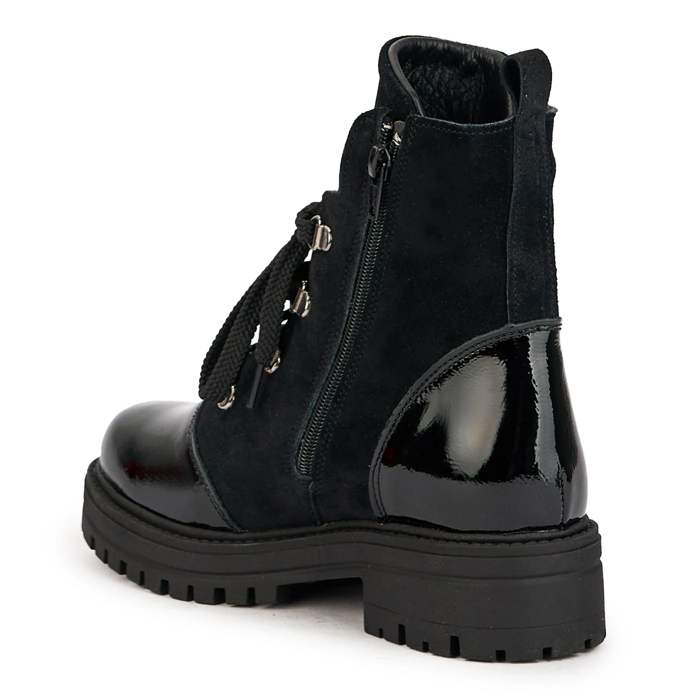Ghete dama din piele naturala neagra 17295 - Image 2