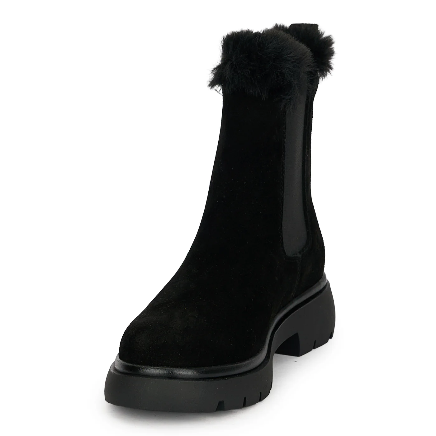 Ghete dama din piele naturala neagra 19022 - Image 3