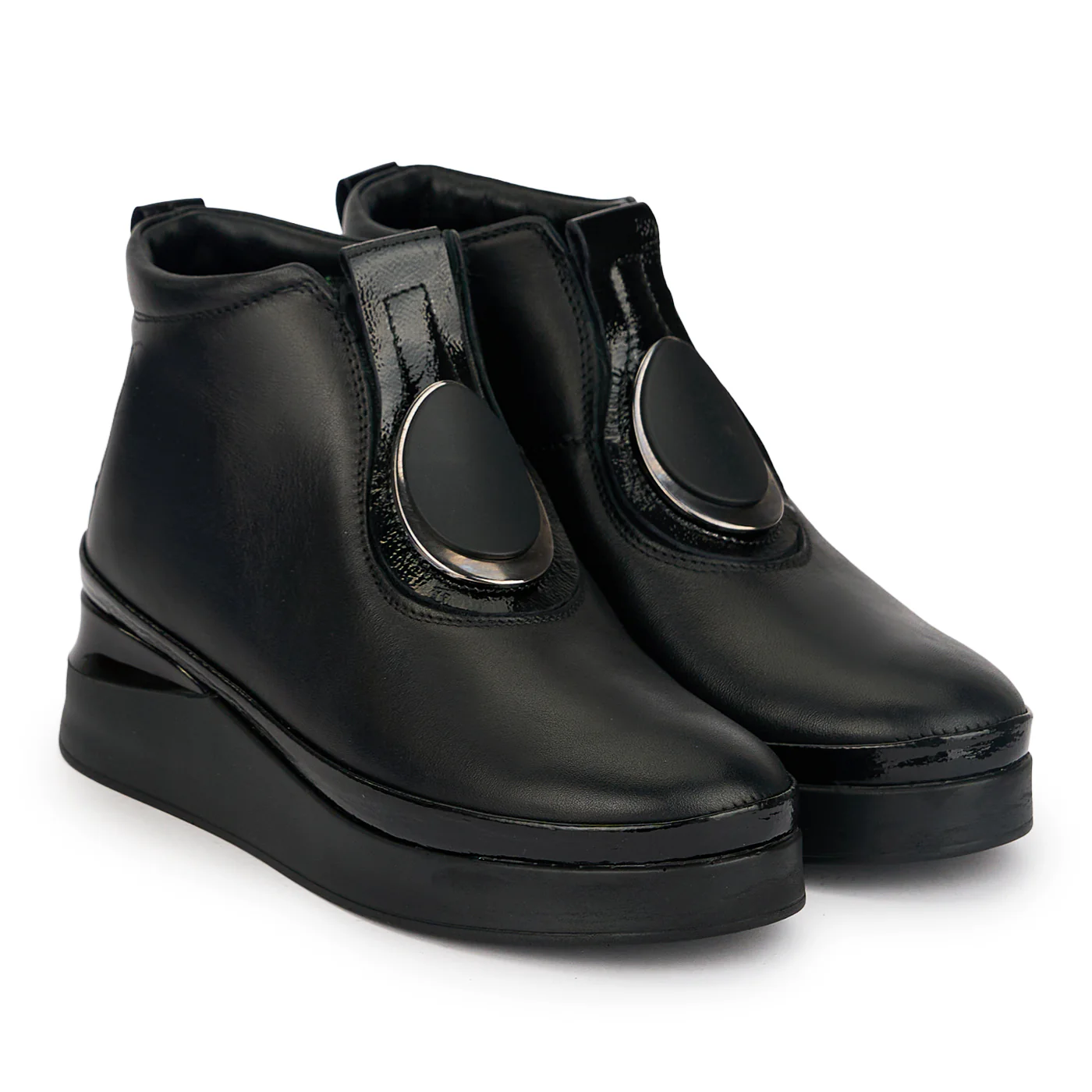 Botine dama din piele naturala neagra 19117 - Image 4