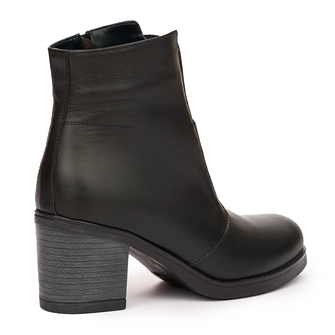 Ghete dama din piele naturala neagra 3975 - Image 2
