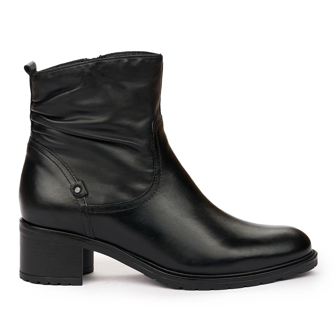 Ghete dama din piele naturala neagra 8312