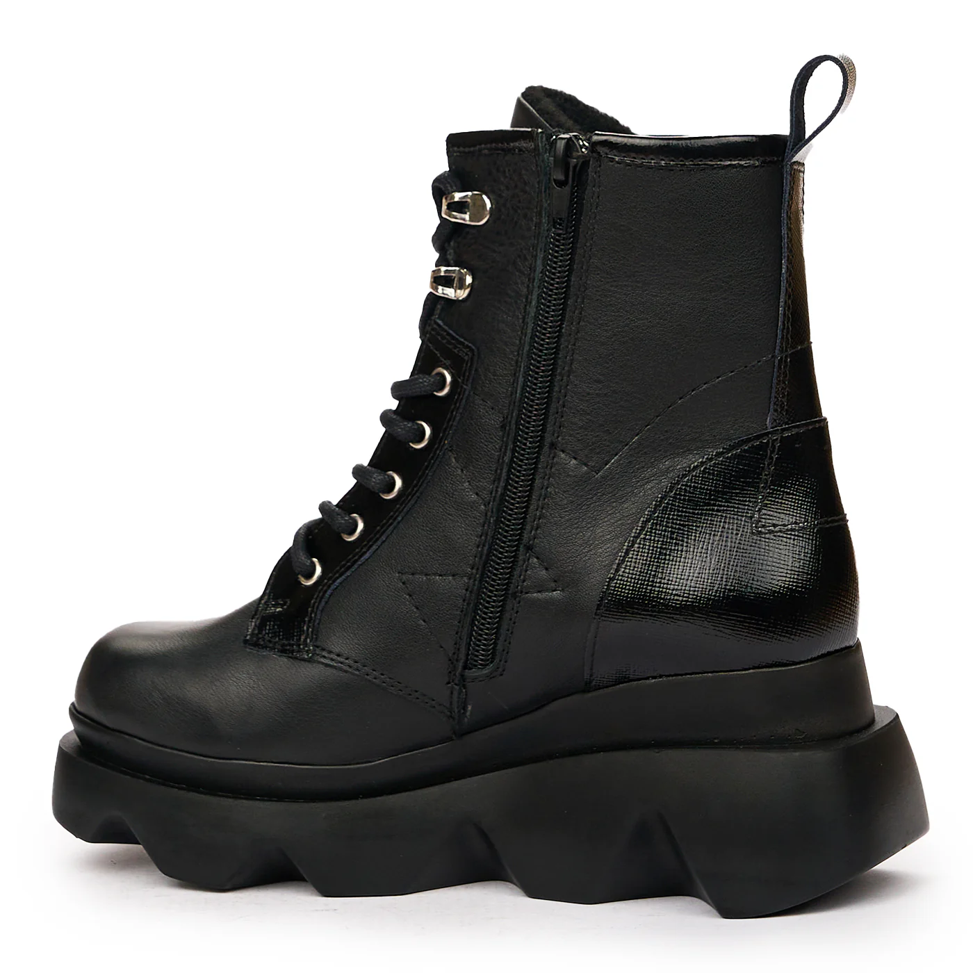 Ghete dama din piele naturala neagra 8310 - Image 3