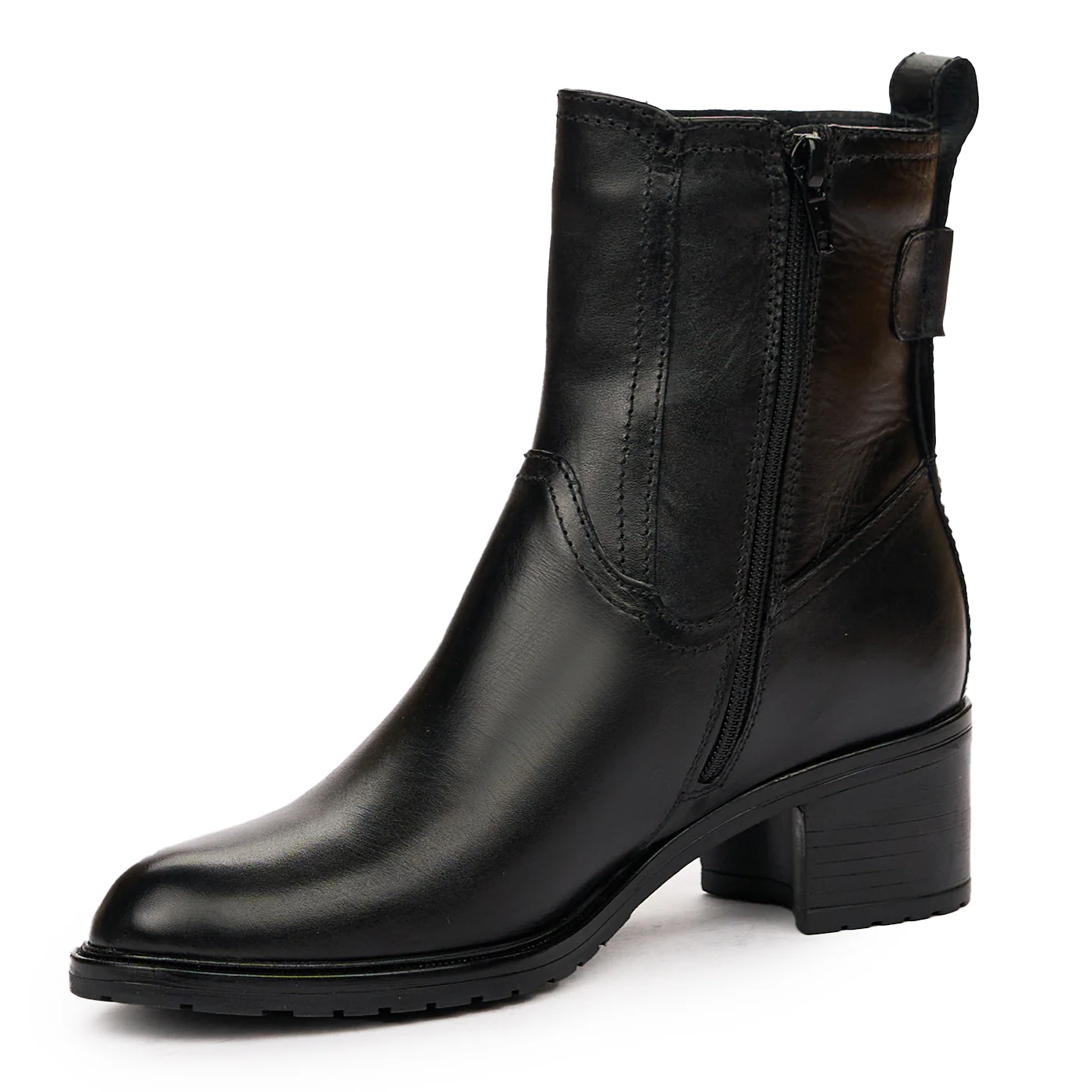 Ghete dama din piele naturala neagra 8313 - Image 4