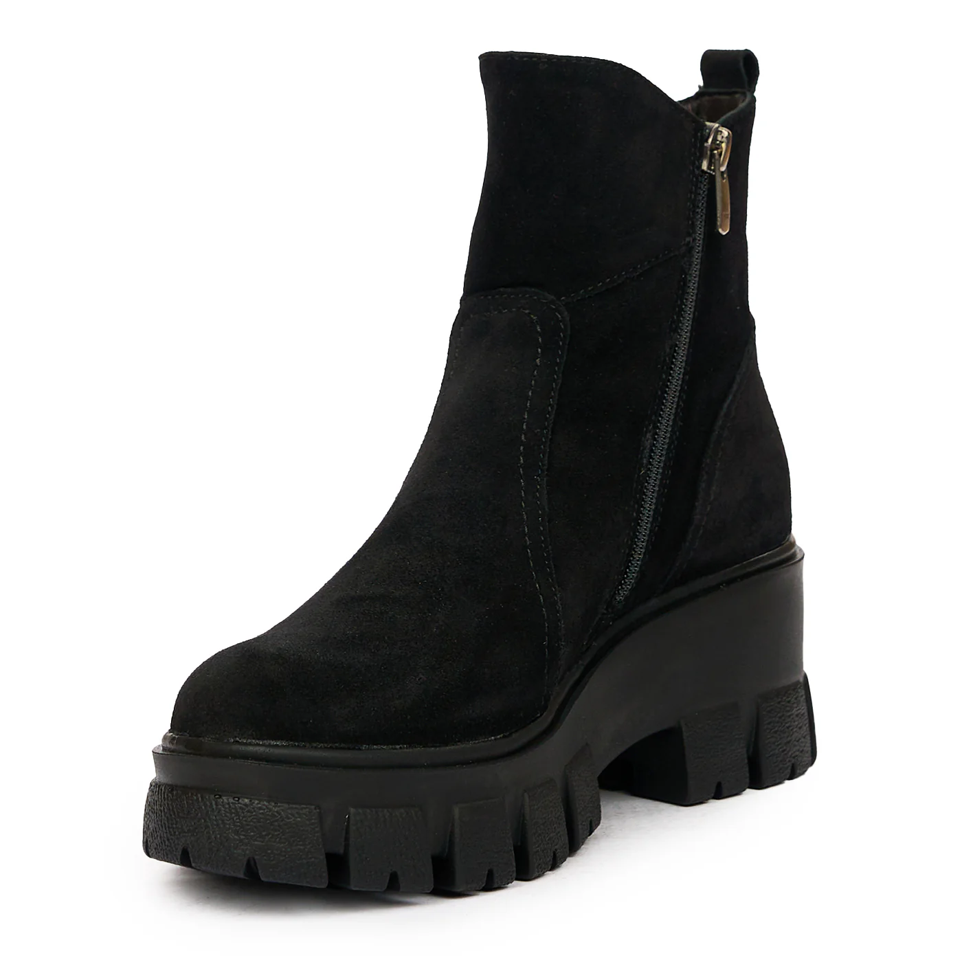 Ghete dama din piele naturala neagra 8338 - Image 4