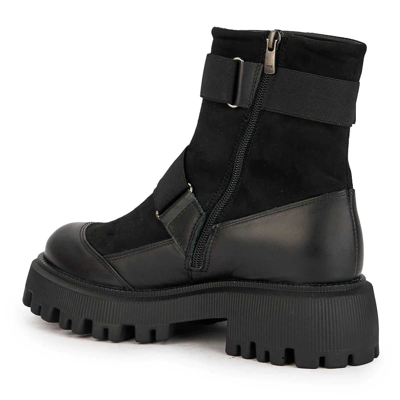 Ghete dama din piele naturala neagra cu talpa inalta 17288 - Image 2