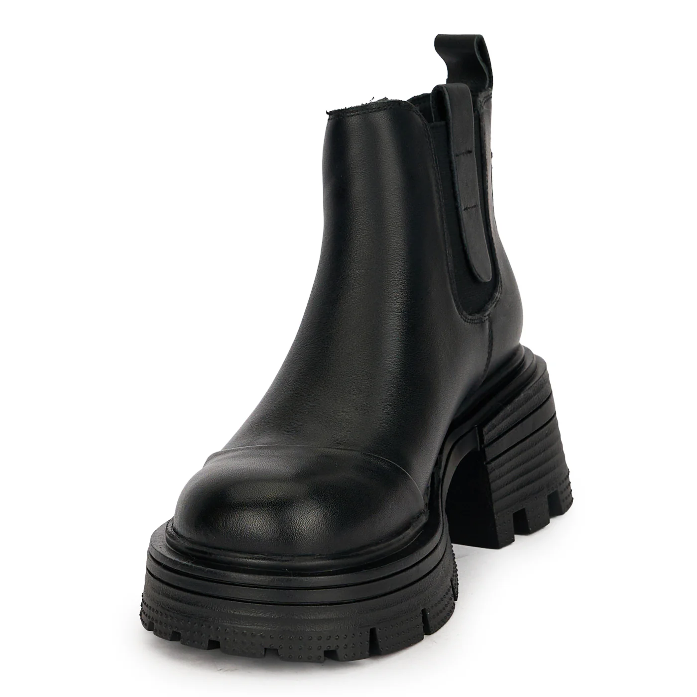 Ghete dama din piele naturala neagra cu talpa inalta 6 cm 19137 - Image 3