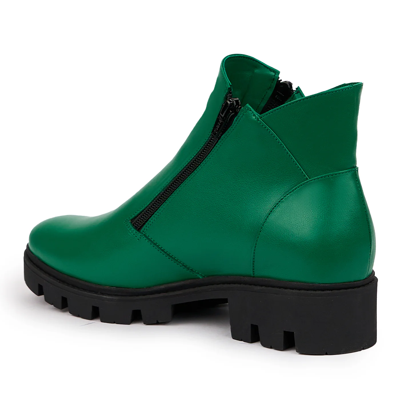 Ghete dama din piele naturala verde 14330 - Image 2