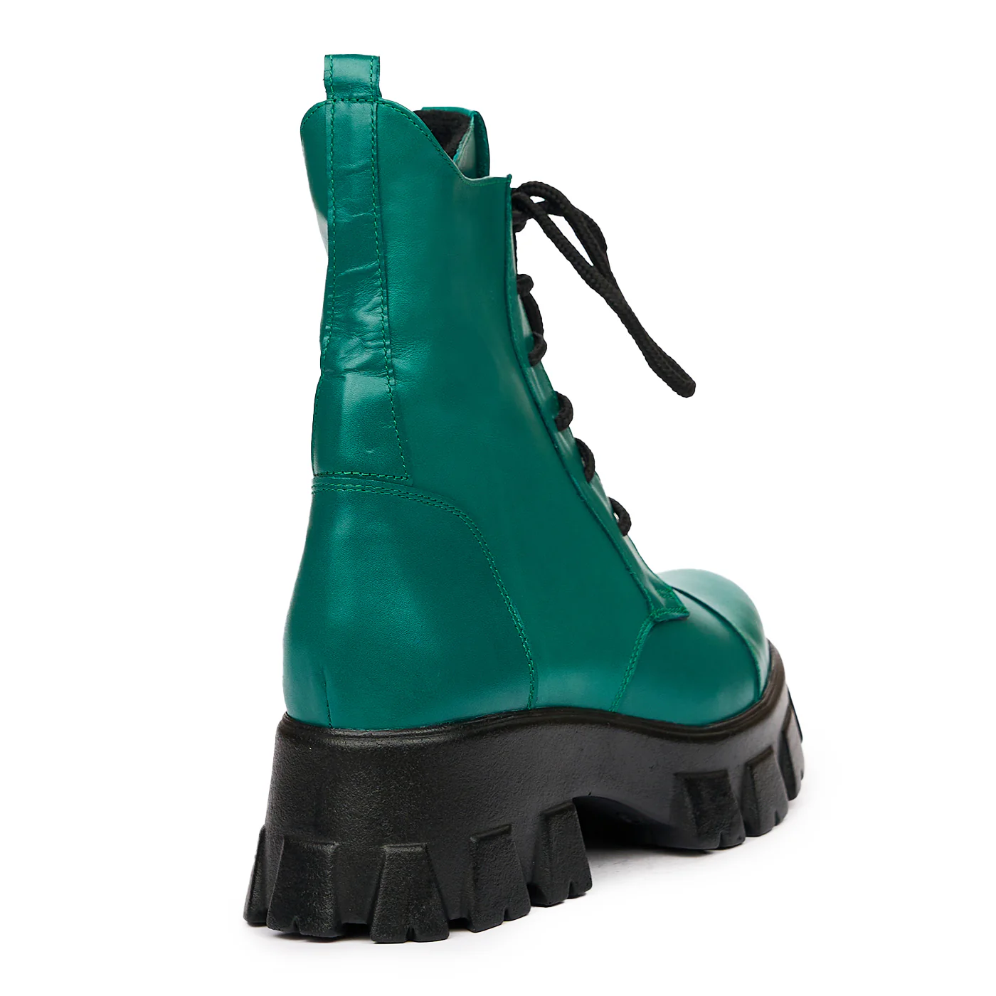 Ghete dama din piele naturala verde 8381 - Image 2