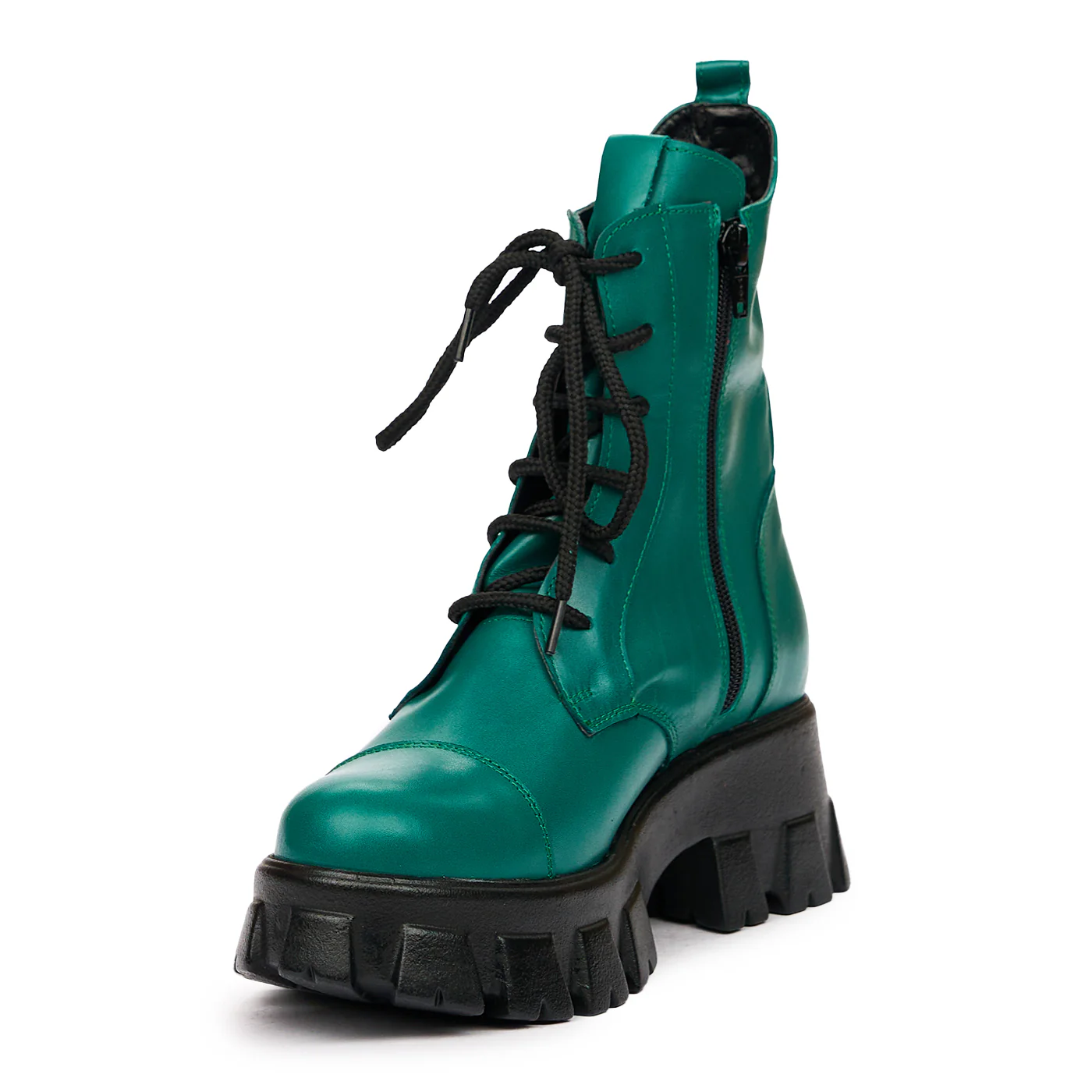 Ghete dama din piele naturala verde 8381 - Image 4