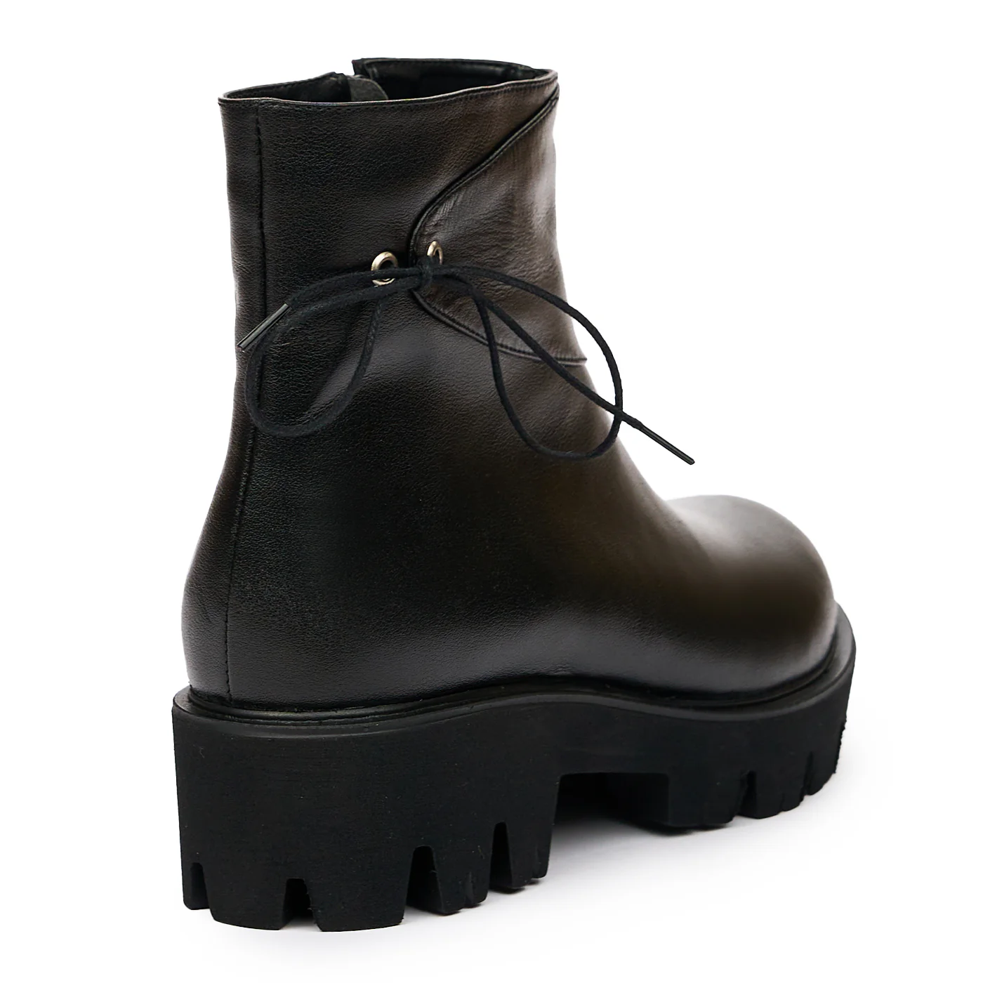 Ghete Dama Imblanite Piele Naturala Neagra 8166 - Image 2