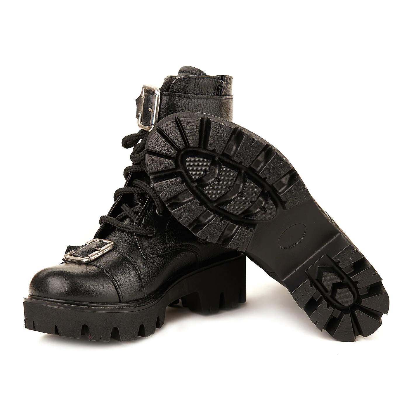 Ghete dama negre din piele naturala 3326 - Image 3