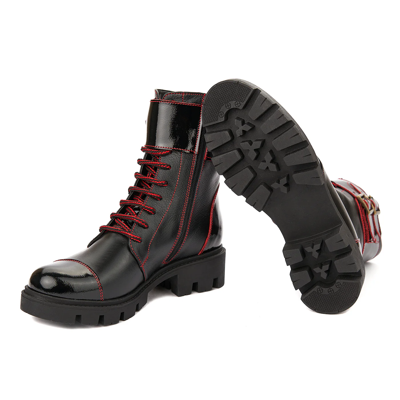 Ghete dama negre din piele naturala 3730 - Image 3