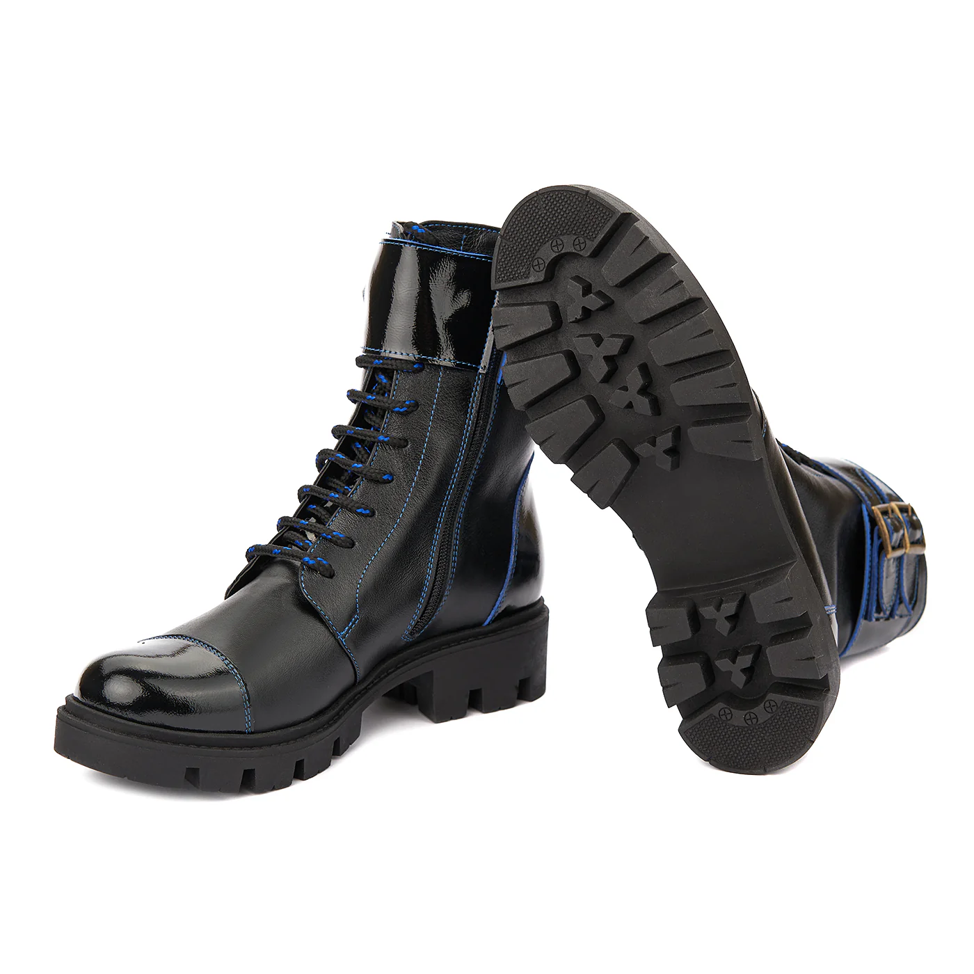Ghete dama negre din piele naturala 3731 - Image 2